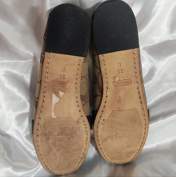 Coach Women's Brown and Black Signature Loafers - Picture 4 of 12